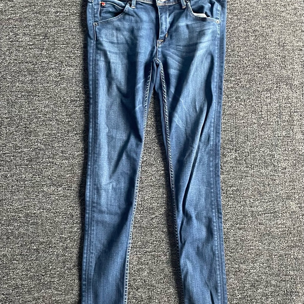 Hudson Preppy Aesthetic Cowgirl Jeans Blue Skinny Denim